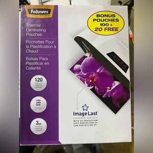 New sealed pack Fellowes Thermal Laminating Pouches